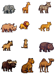 Savanna Animal Characters